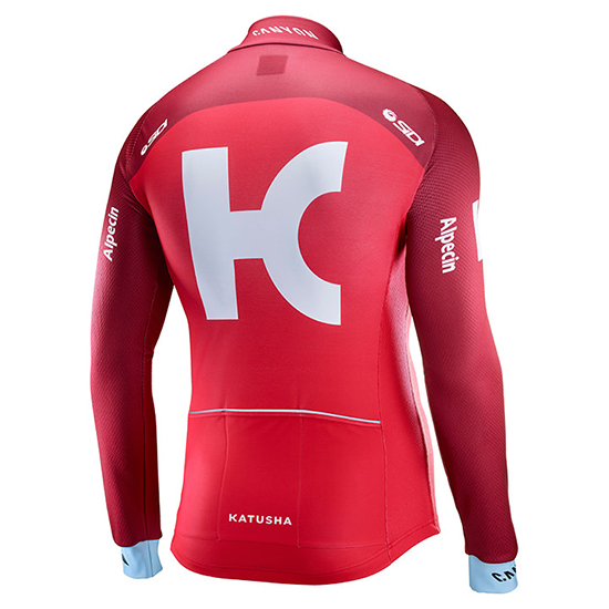 Maglia Katusha Alpecin Manica Lunga 2017 rosso